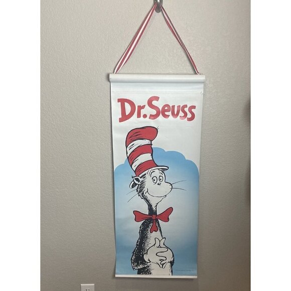 Dr. SUESS DOOR Decorative COVER SCROLL BANNER 16x40” Cat In The Hat Green Eggs - Picture 2 of 8